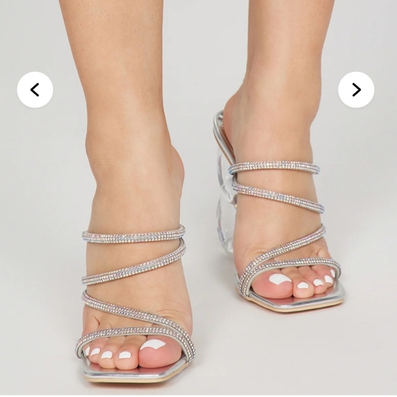 Fashion Nova Promise You Mules Silver Sz 9 - Picture 14 of 15